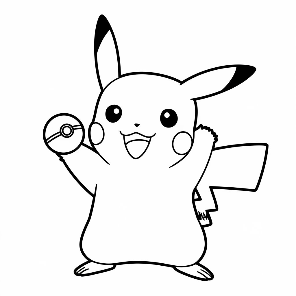 disegno da colorare pikachu