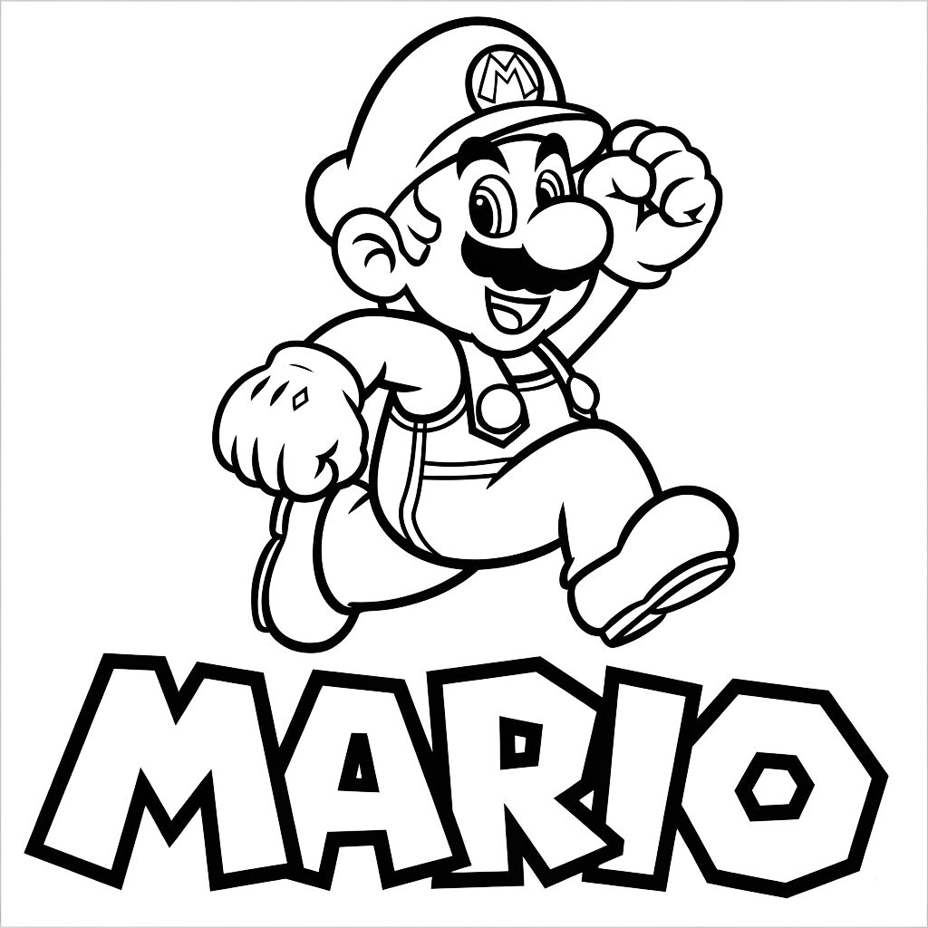 disegni da colorare super mario