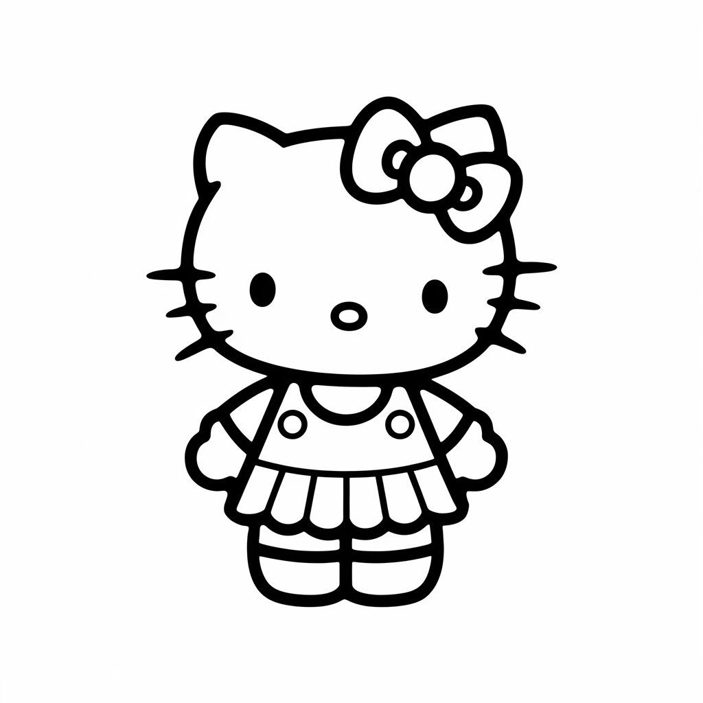 immagine hello kitty da colorare