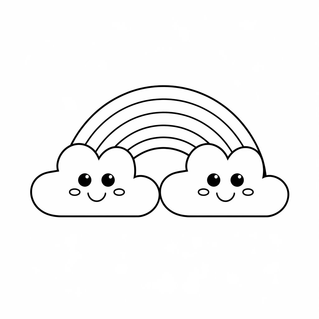 disegni da colorare arcobaleni