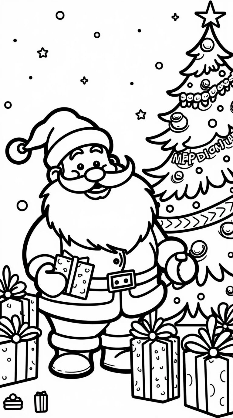 disegni babbo natale da colorare