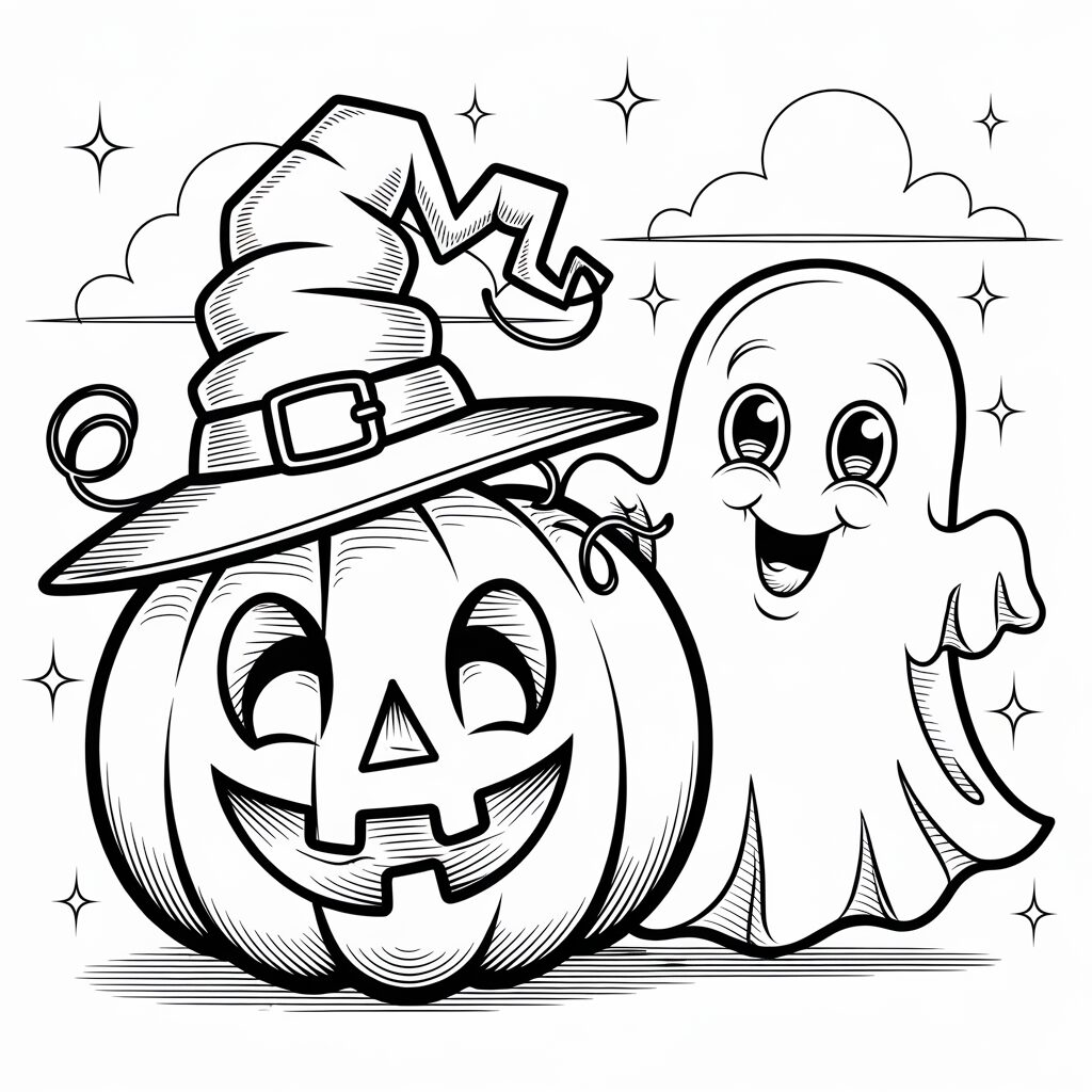 immagine halloween da colorare