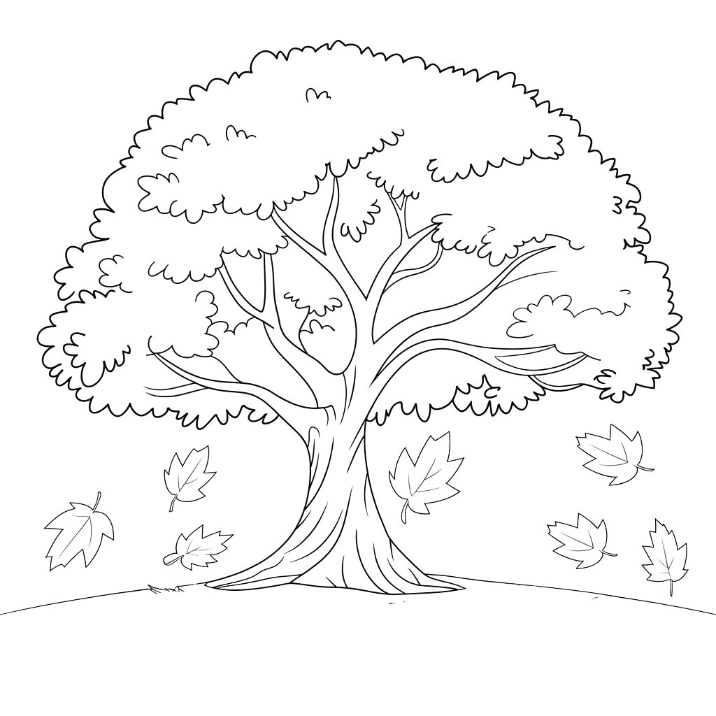 disegno d'autunno da colorare