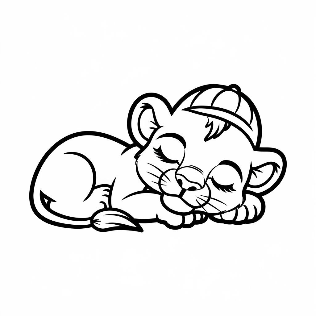 disegno di leone da colorare