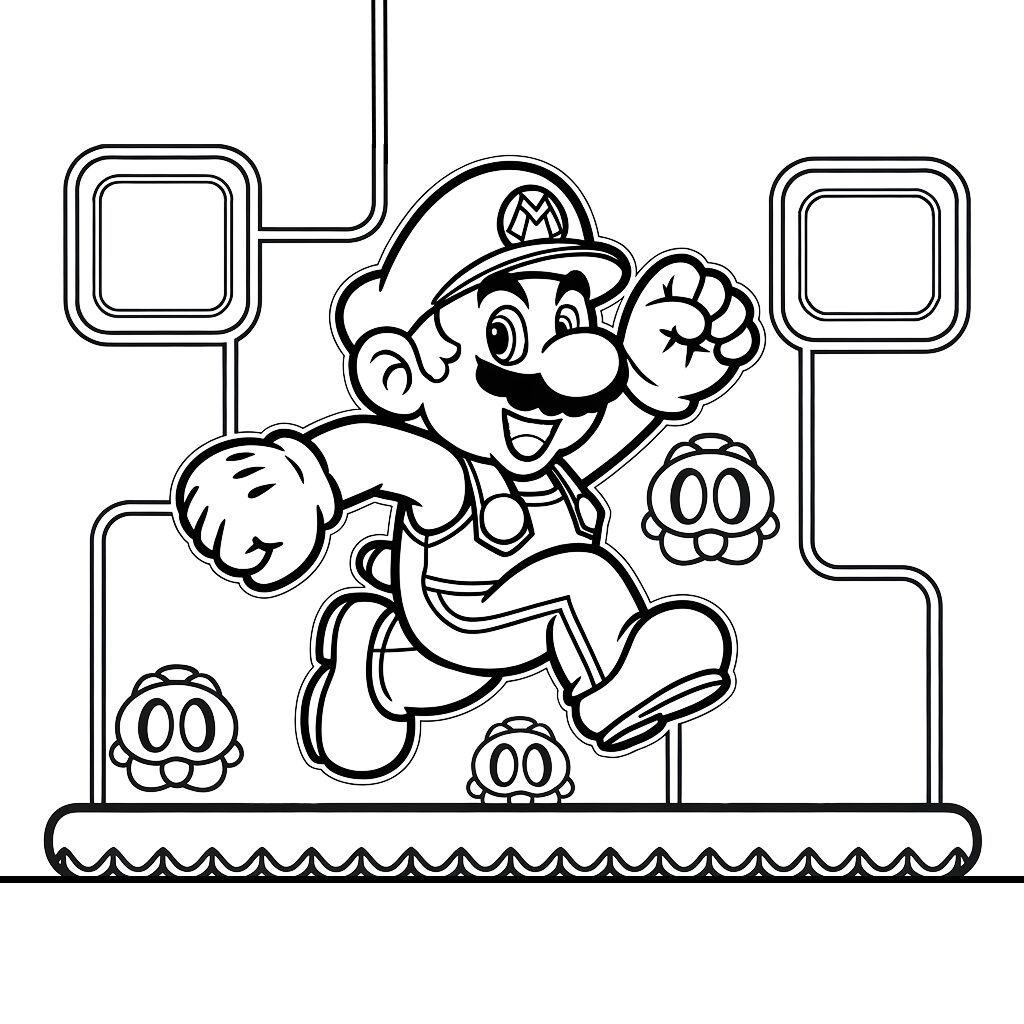 disegni super mario da colorare