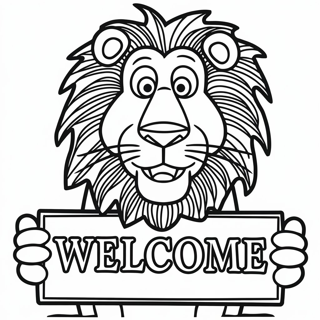 disegno di un leone da colorare