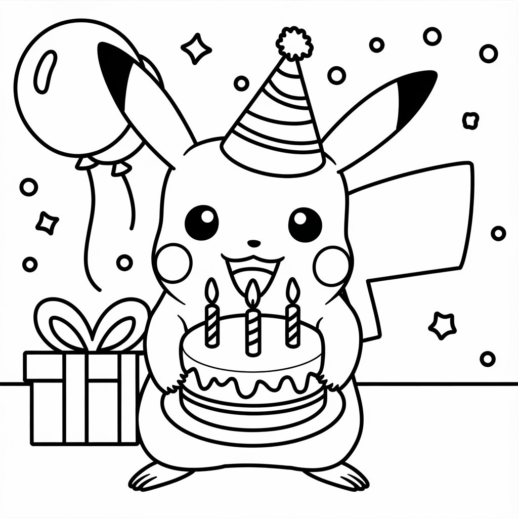 immagine pikachu da colorare