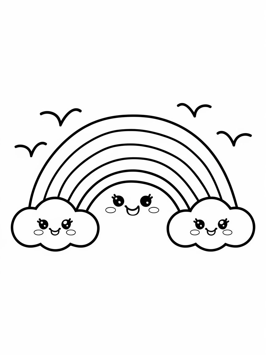 arcobaleno disegni da colorare