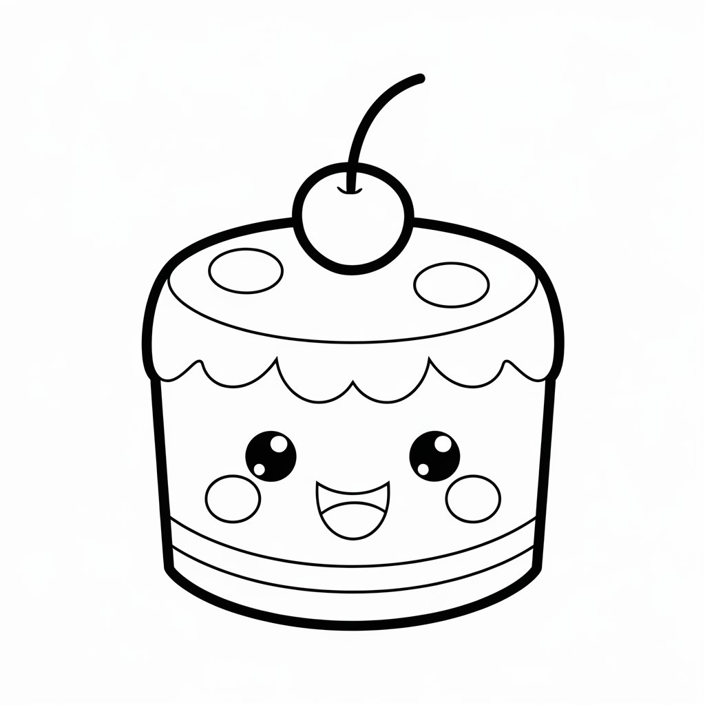 torta di compleanno disegno da colorare