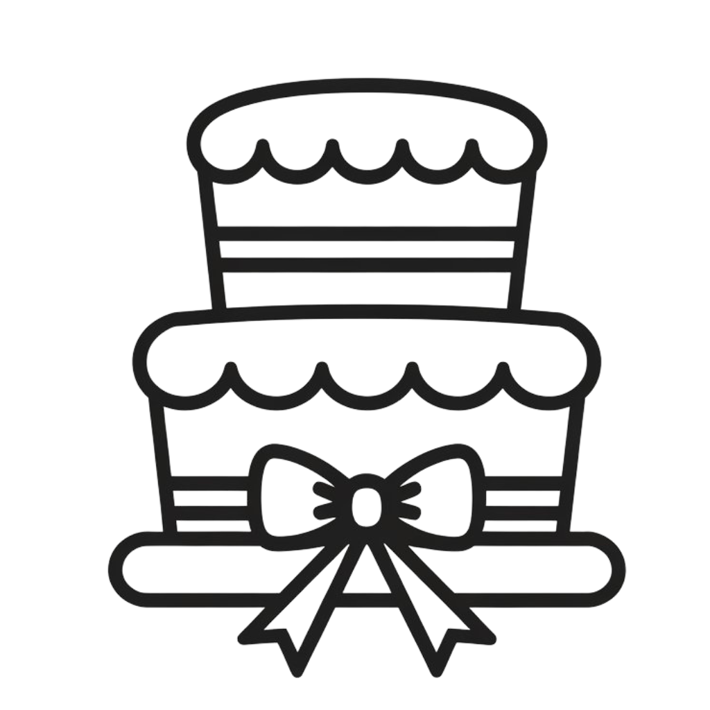 disegno torta di compleanno da colorare