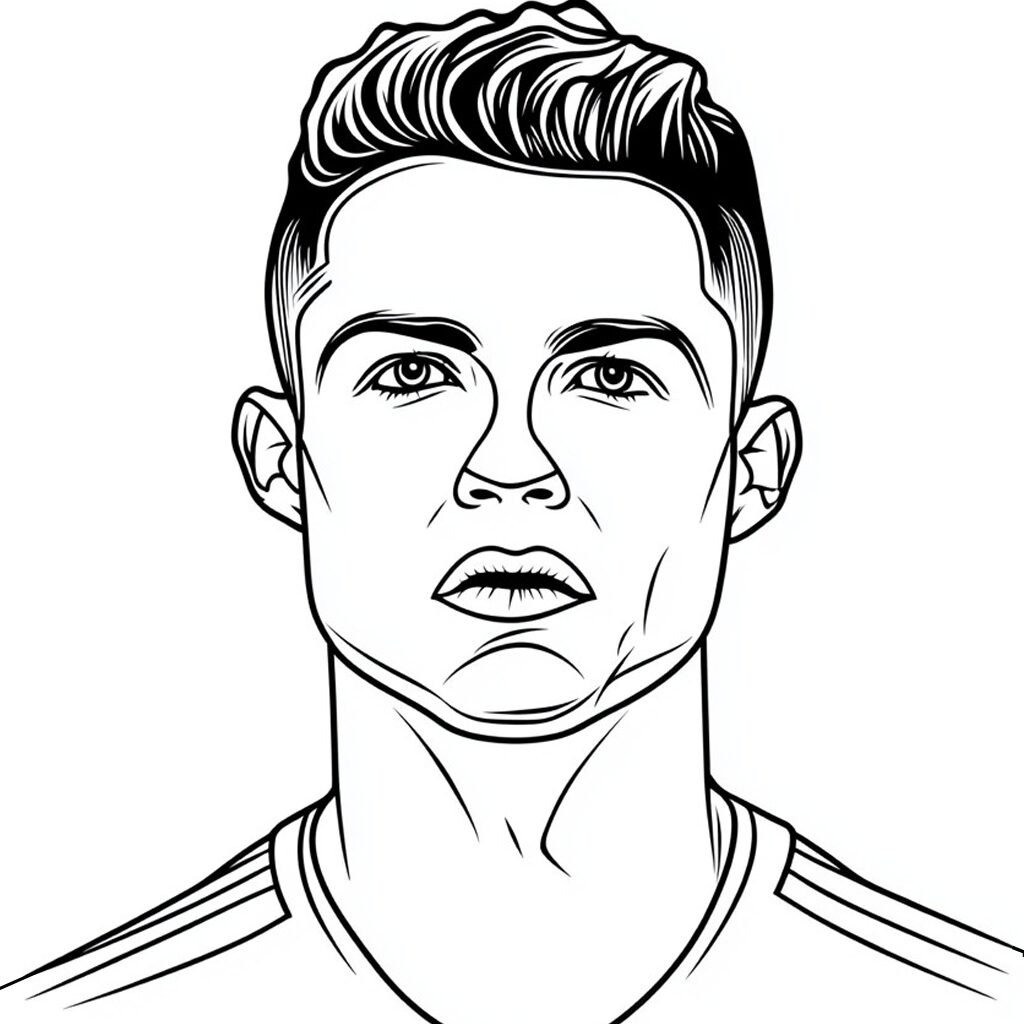 cristiano ronaldo disegno da colorare