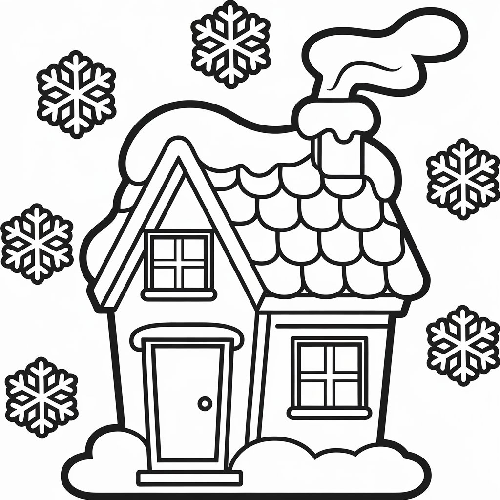 disegni da colorare inverno infanzia