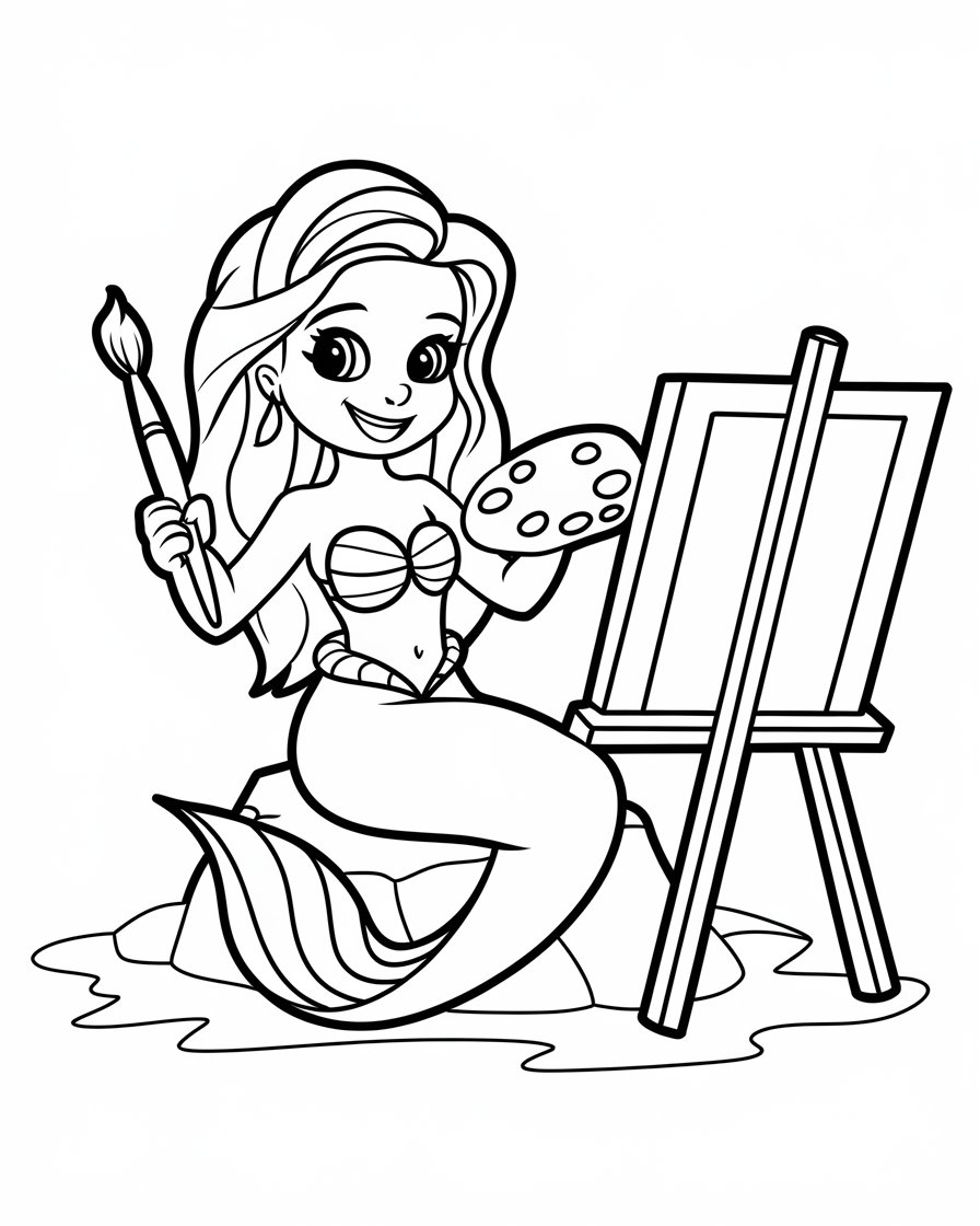 disegni sirena da colorare
