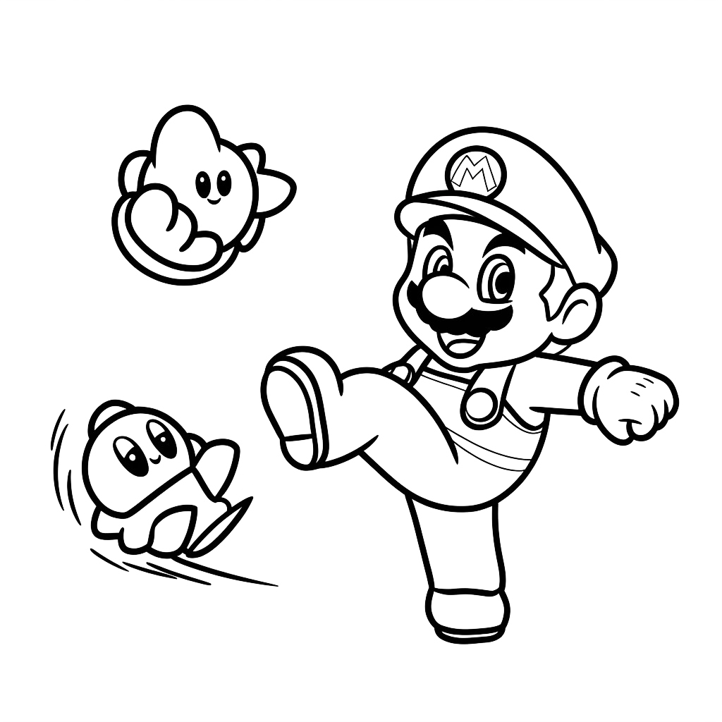 immagine super mario da colorare