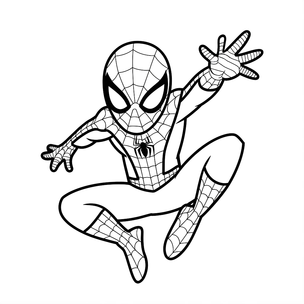 spiderman da colorare pdf