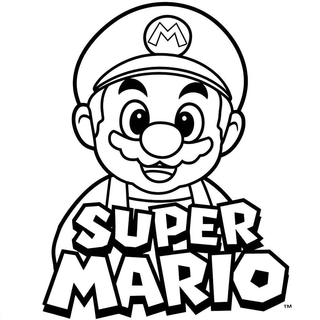 super mario da colorare pdf
