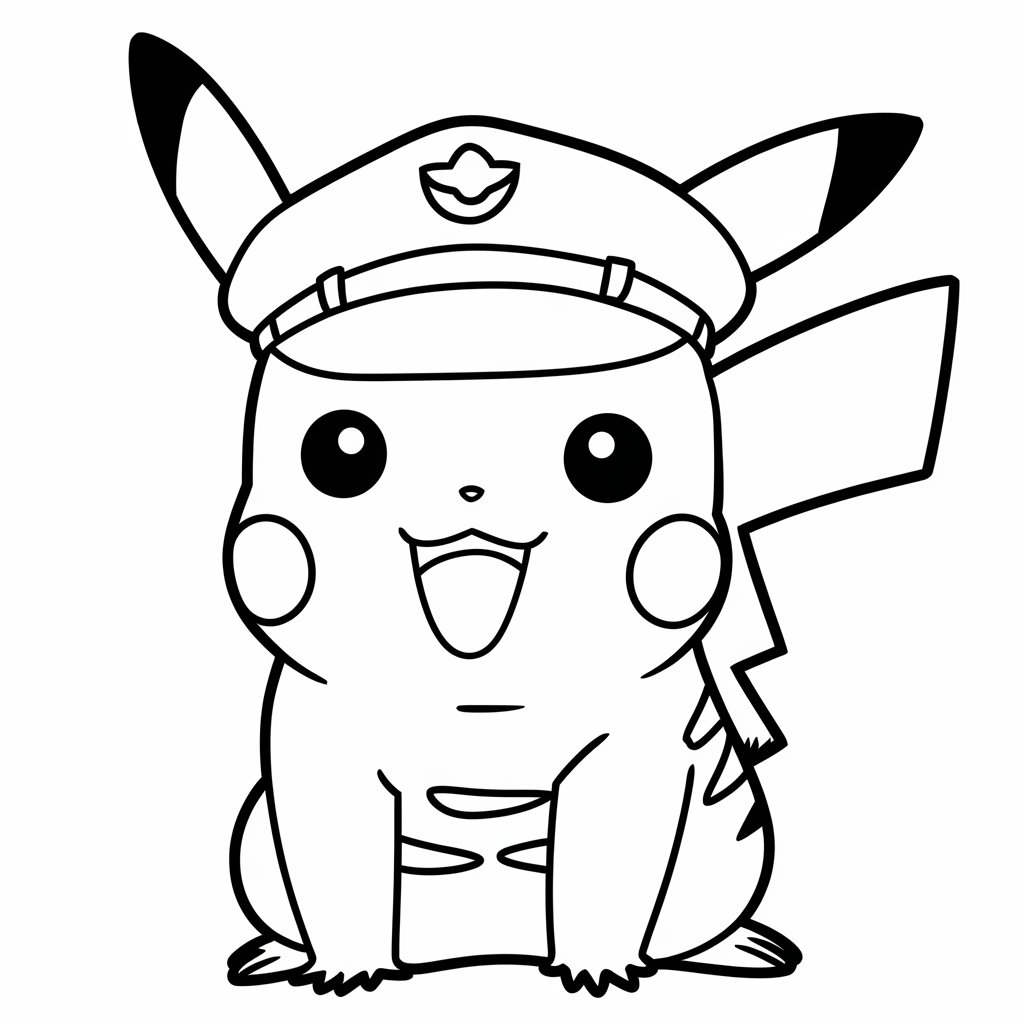 pikachu da colorare pdf