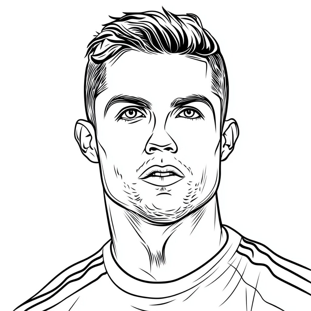 disegni ronaldo da colorare