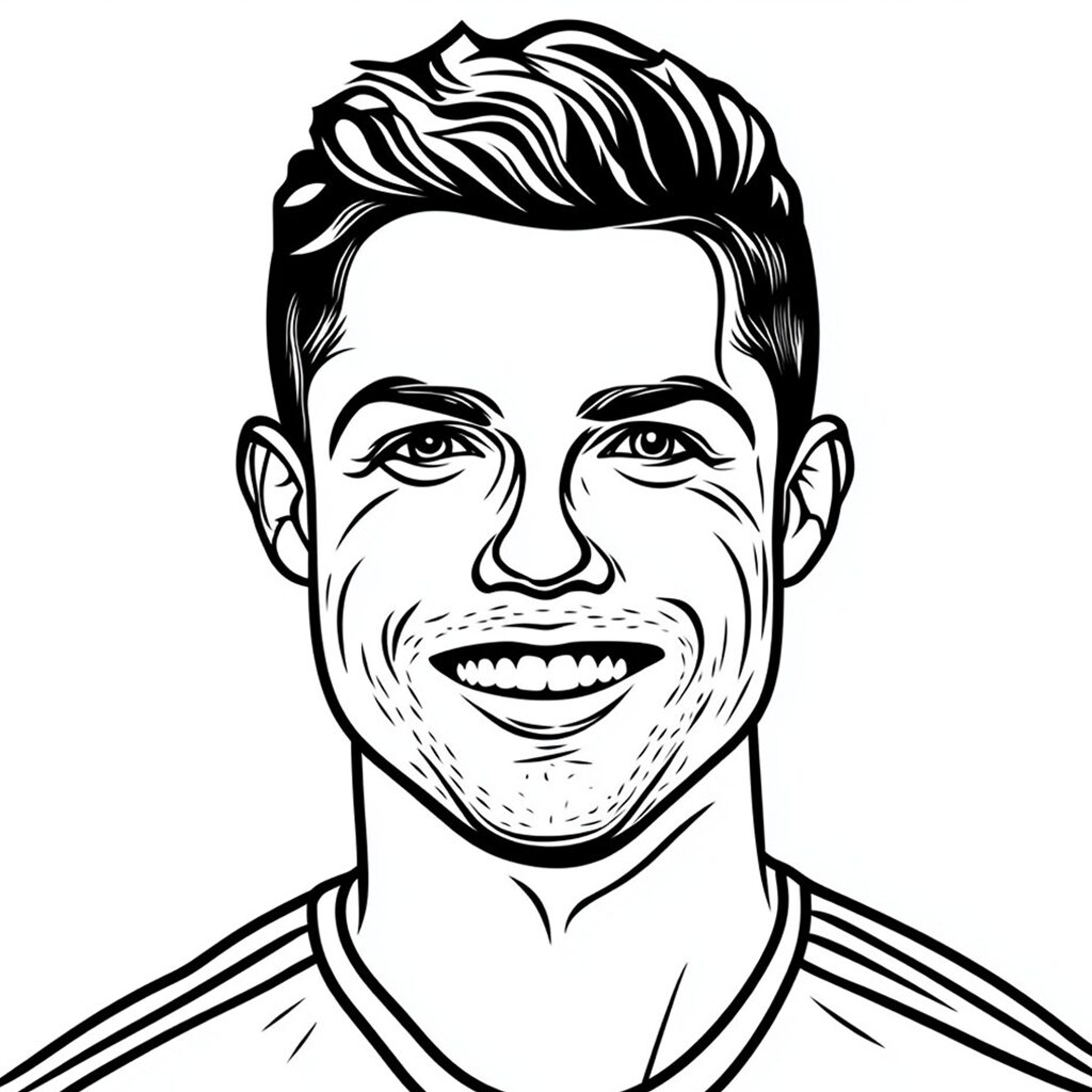 disegno ronaldo juve da colorare