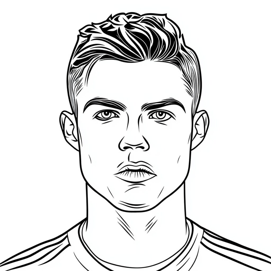 cristiano ronaldo da colorare
