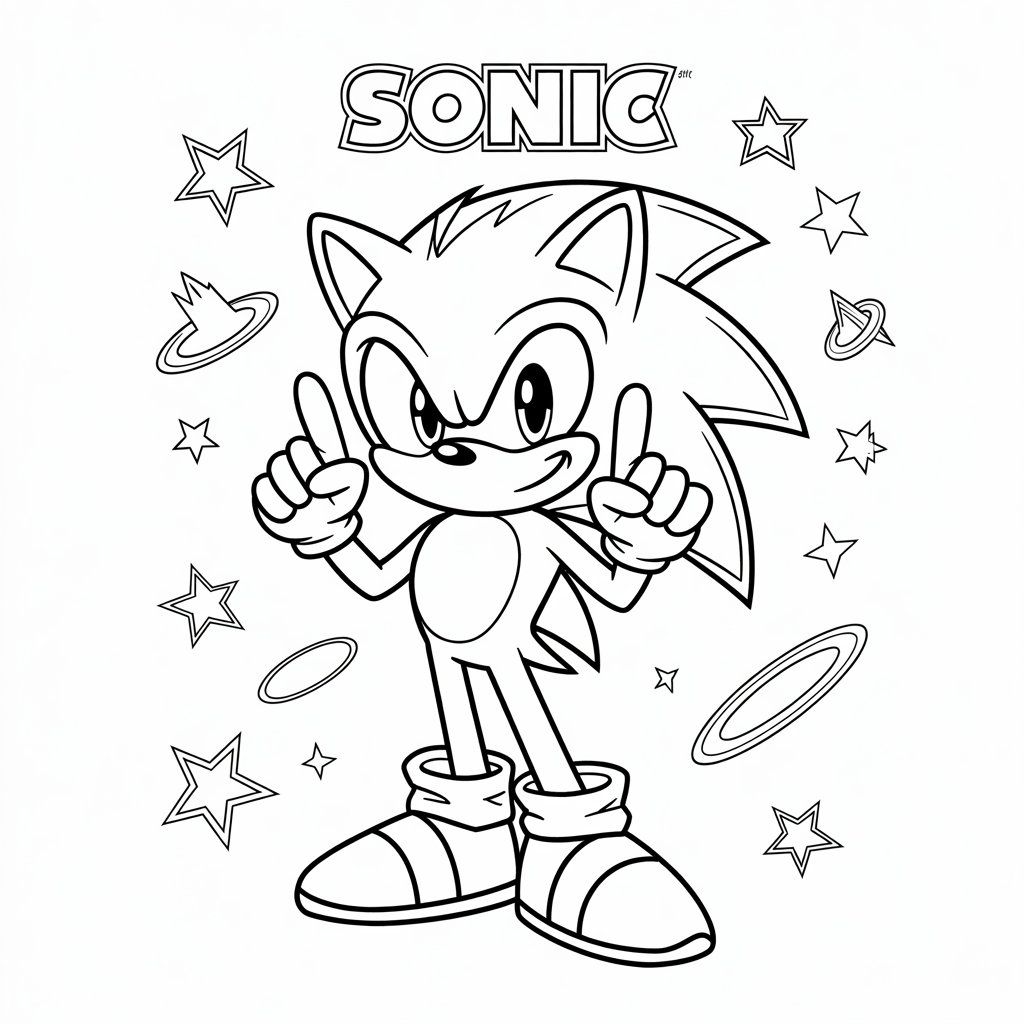 sonic disegni da colorare