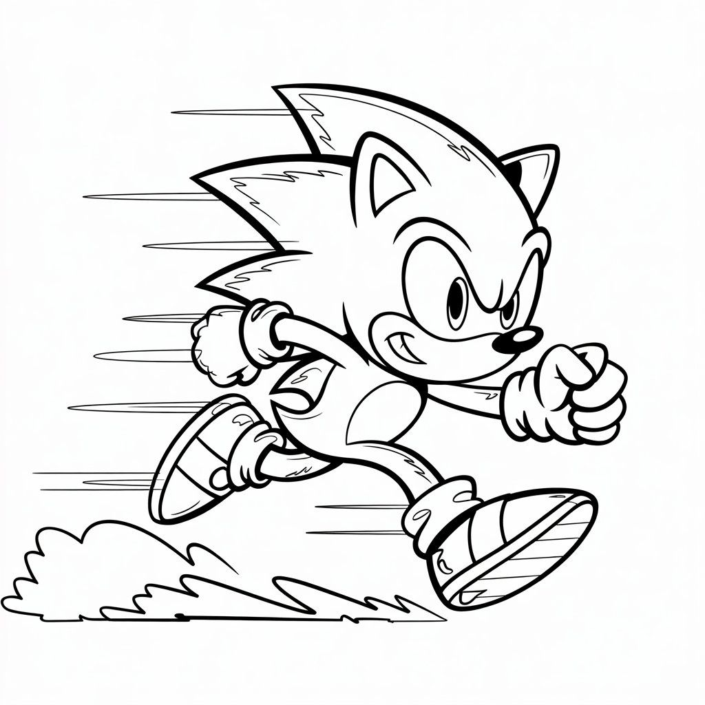 disegno sonic da colorare