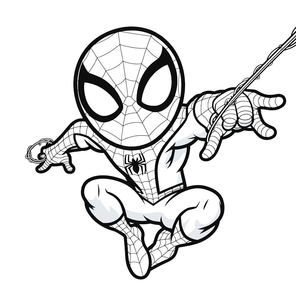 disegni di spiderman da colorare