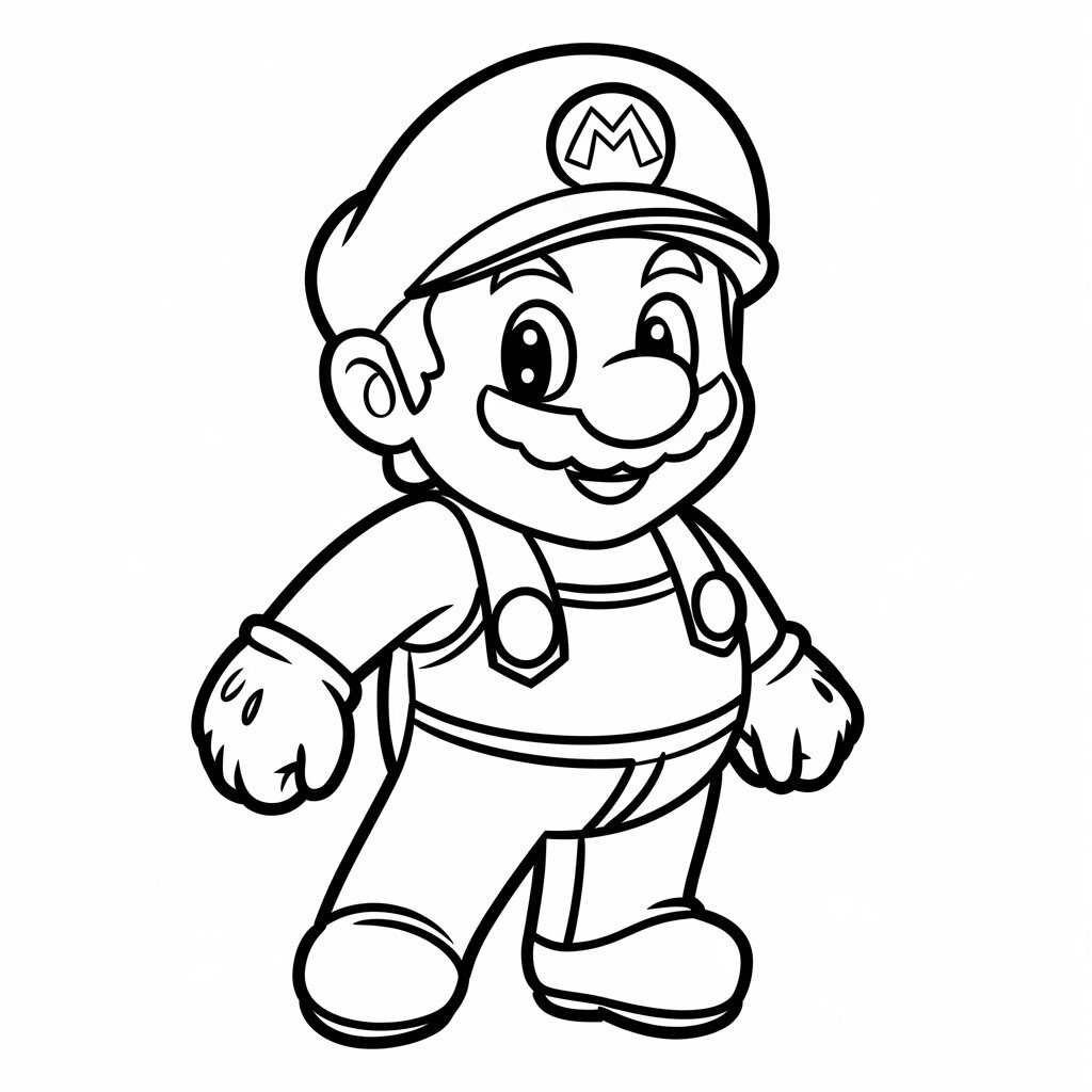 disegno da colorare super mario