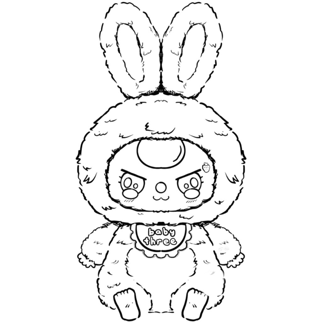 Sfida di colorazione baby three per bambini
