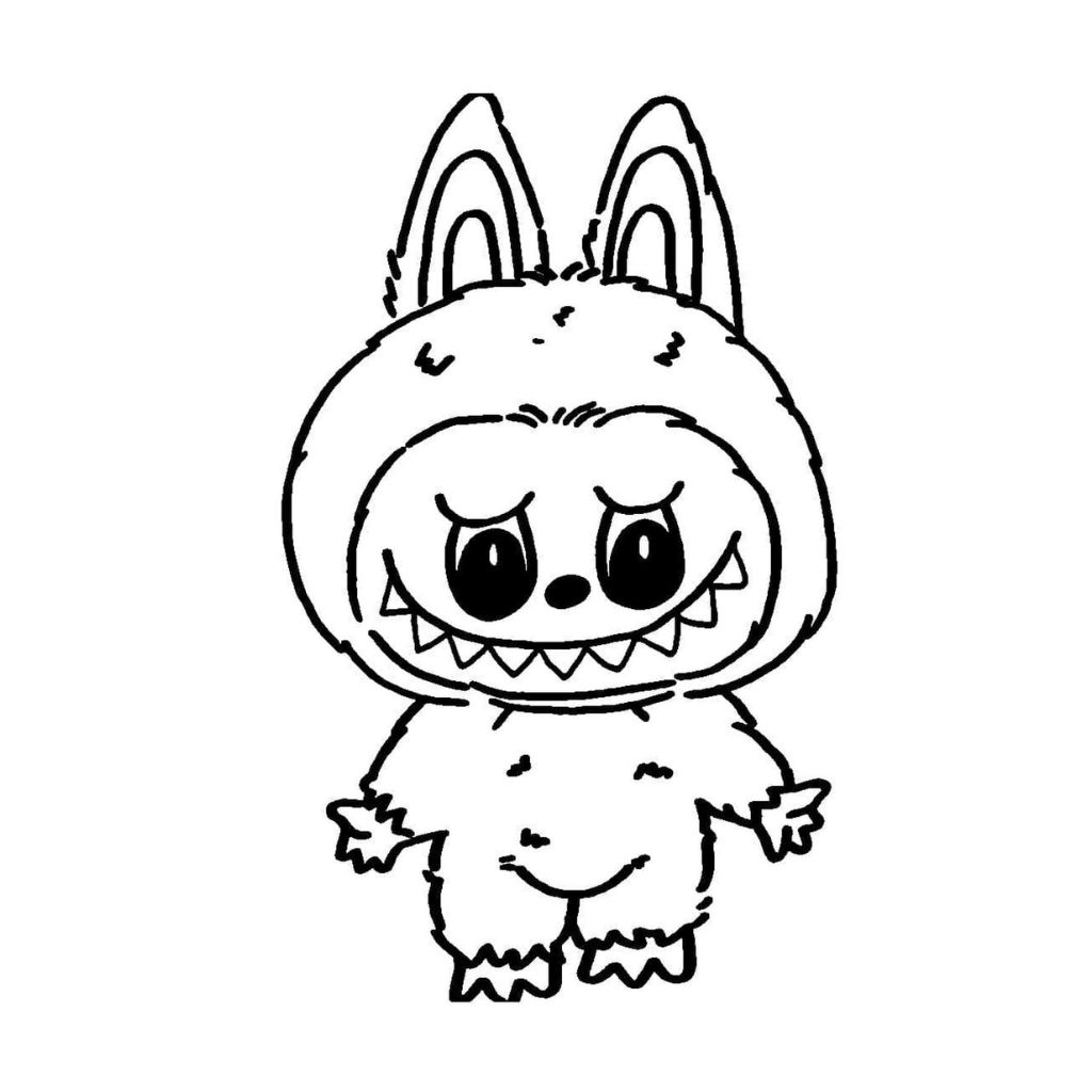 Labubu Disegni da colorare download digitale