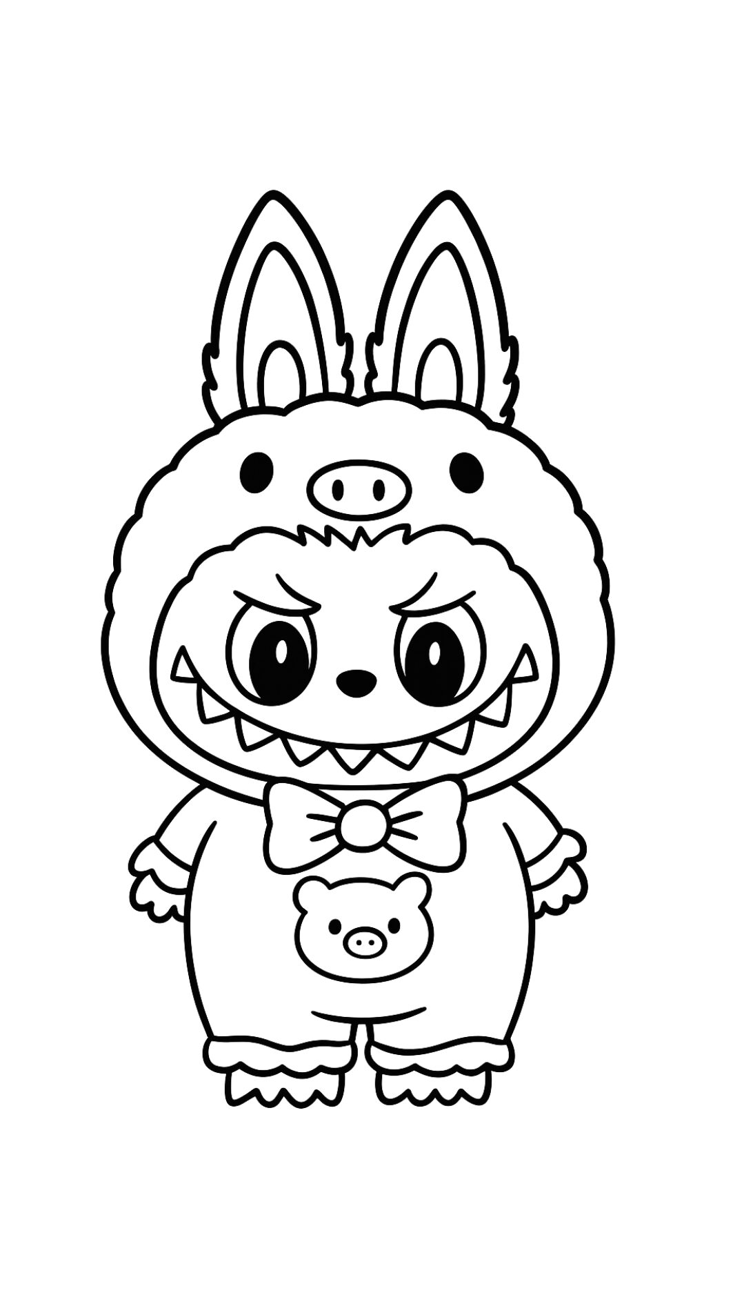 disegno Labubu da colorare per bambini