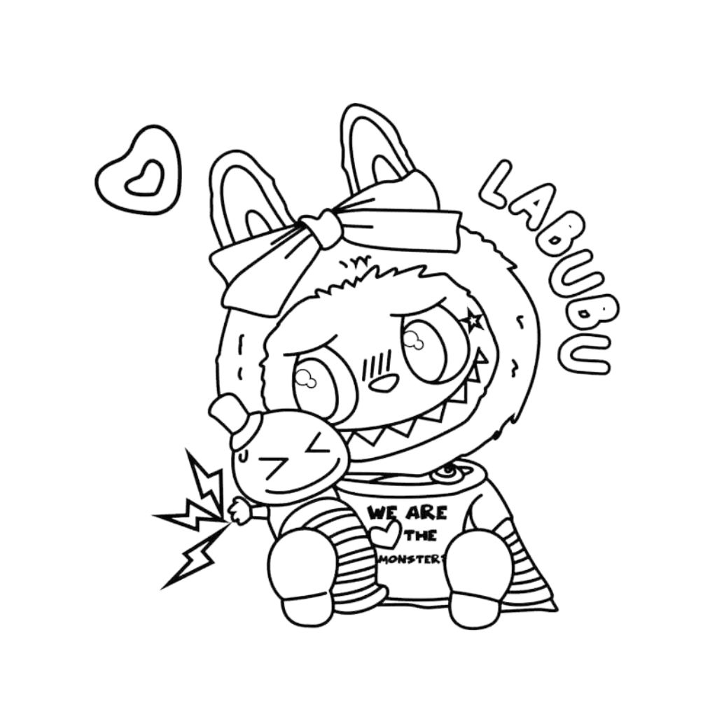 Labubu Disegno da colorare per il tempo libero