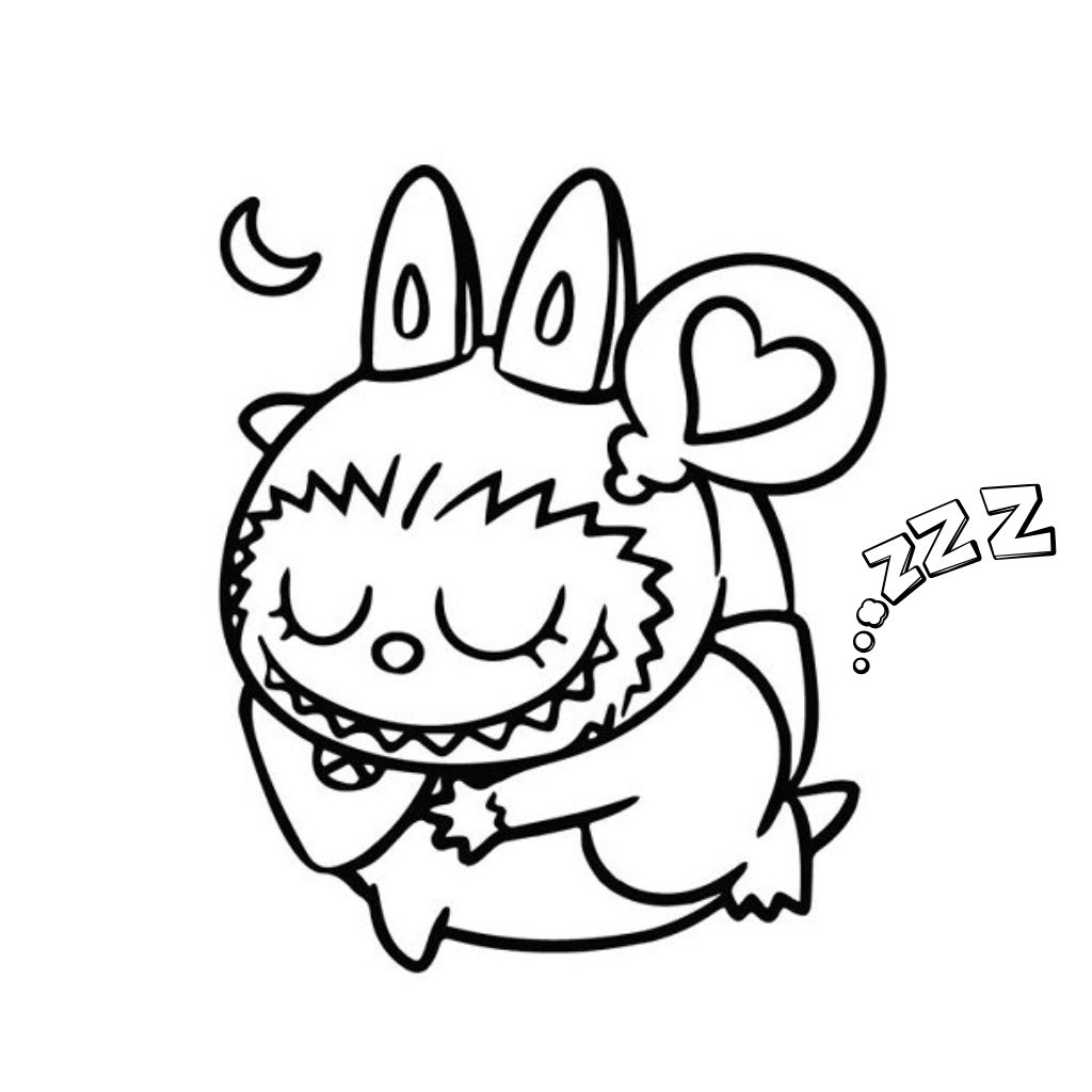 Labubu Disegno da colorare per la scuola