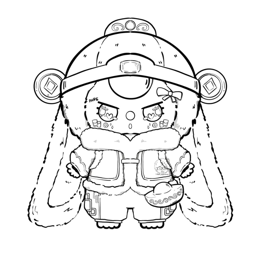 Scarica carina pagina da colorare baby three