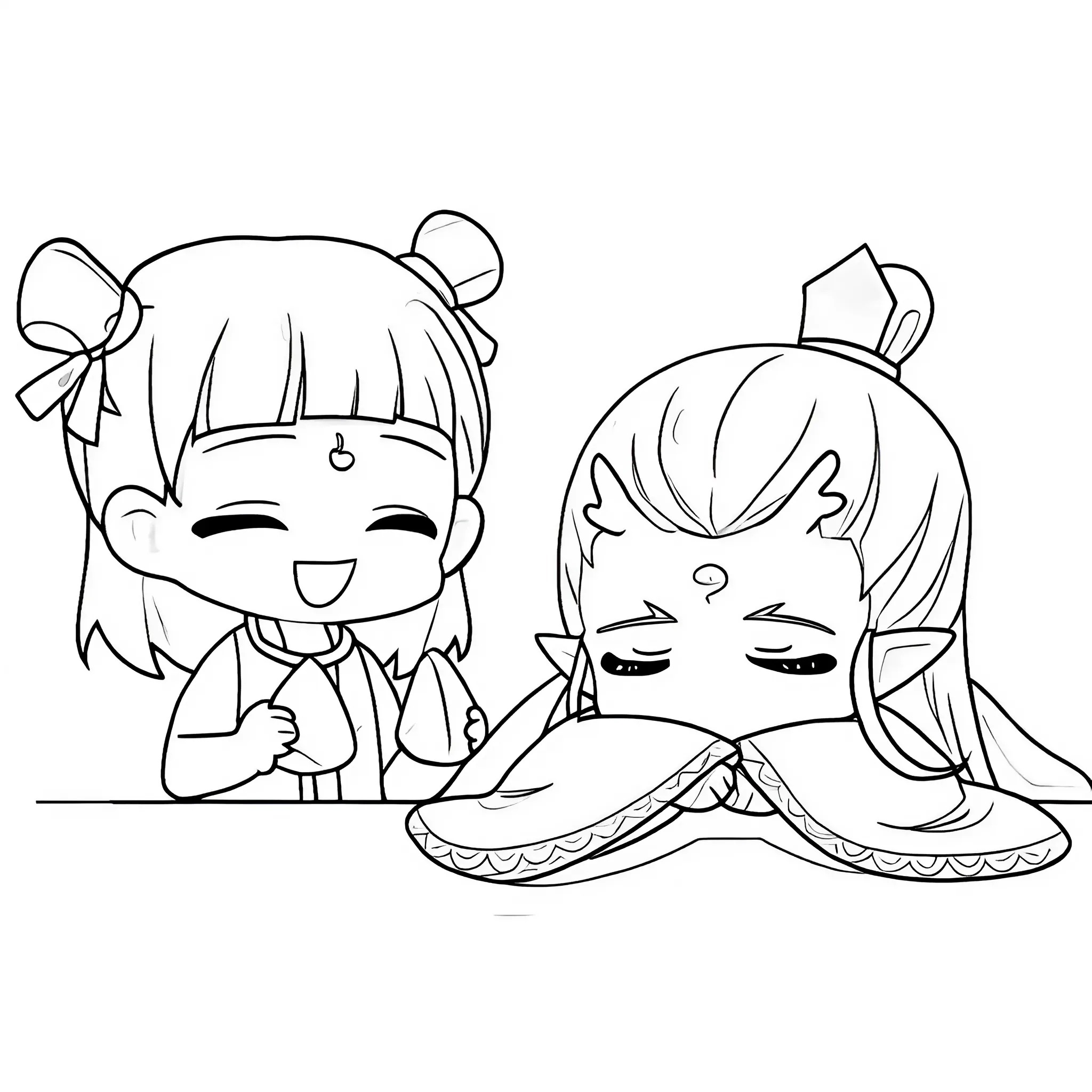 Libro da colorare di Ne Zha gratuito per bambini