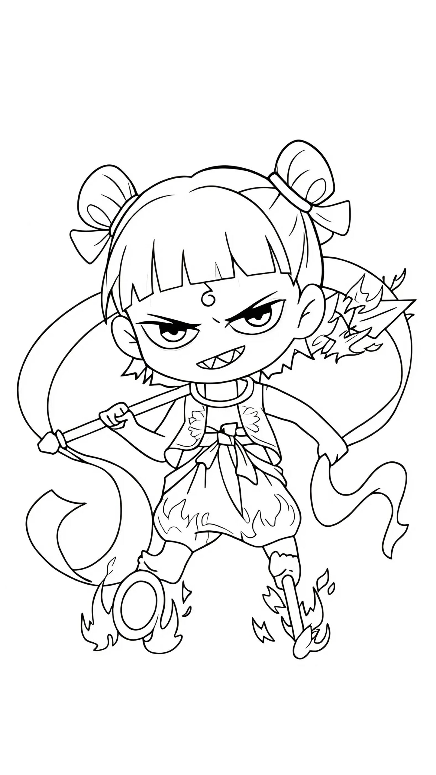 Scaricamento veloce e gratuito di disegni da colorare di Ne Zha