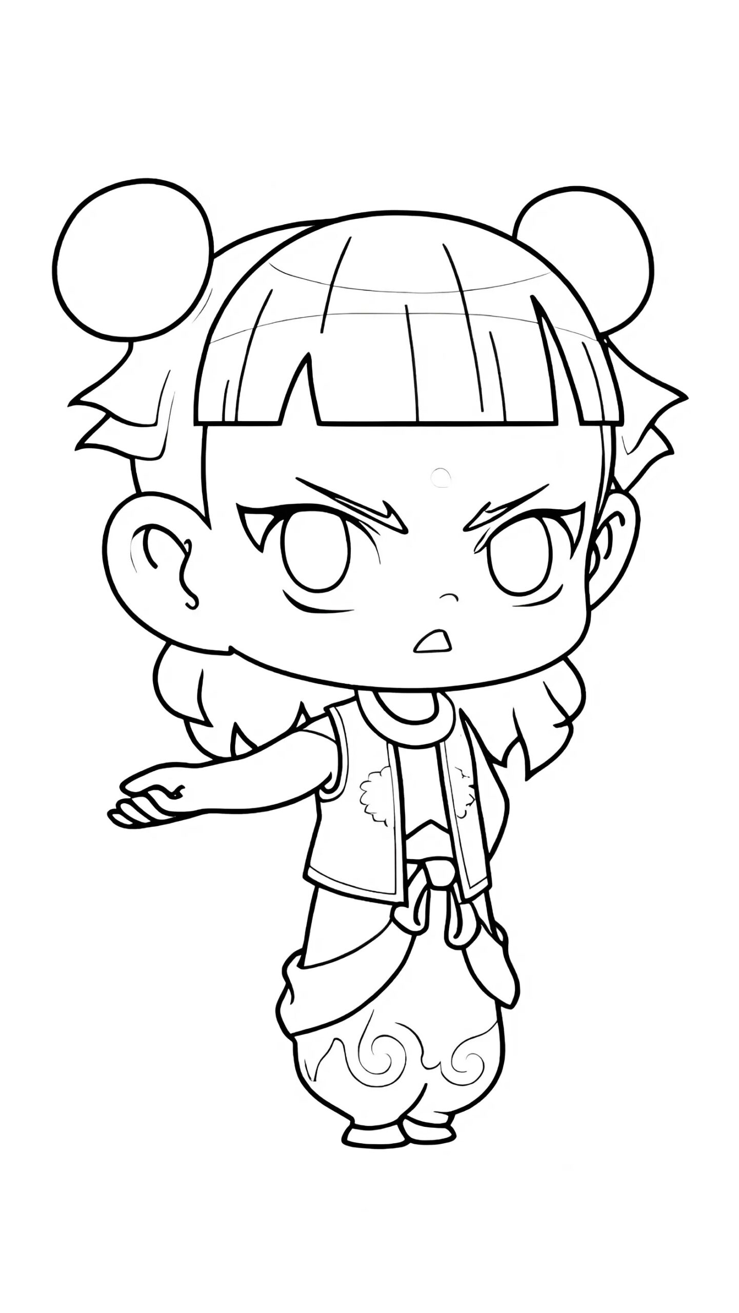 Disegni da colorare di Ne Zha per maschi e femmine