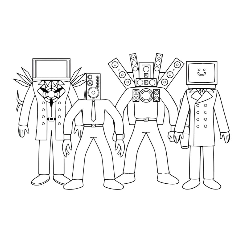 immagini skibidi toilet da colorare