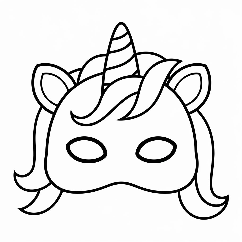 maschera carnevale da colorare