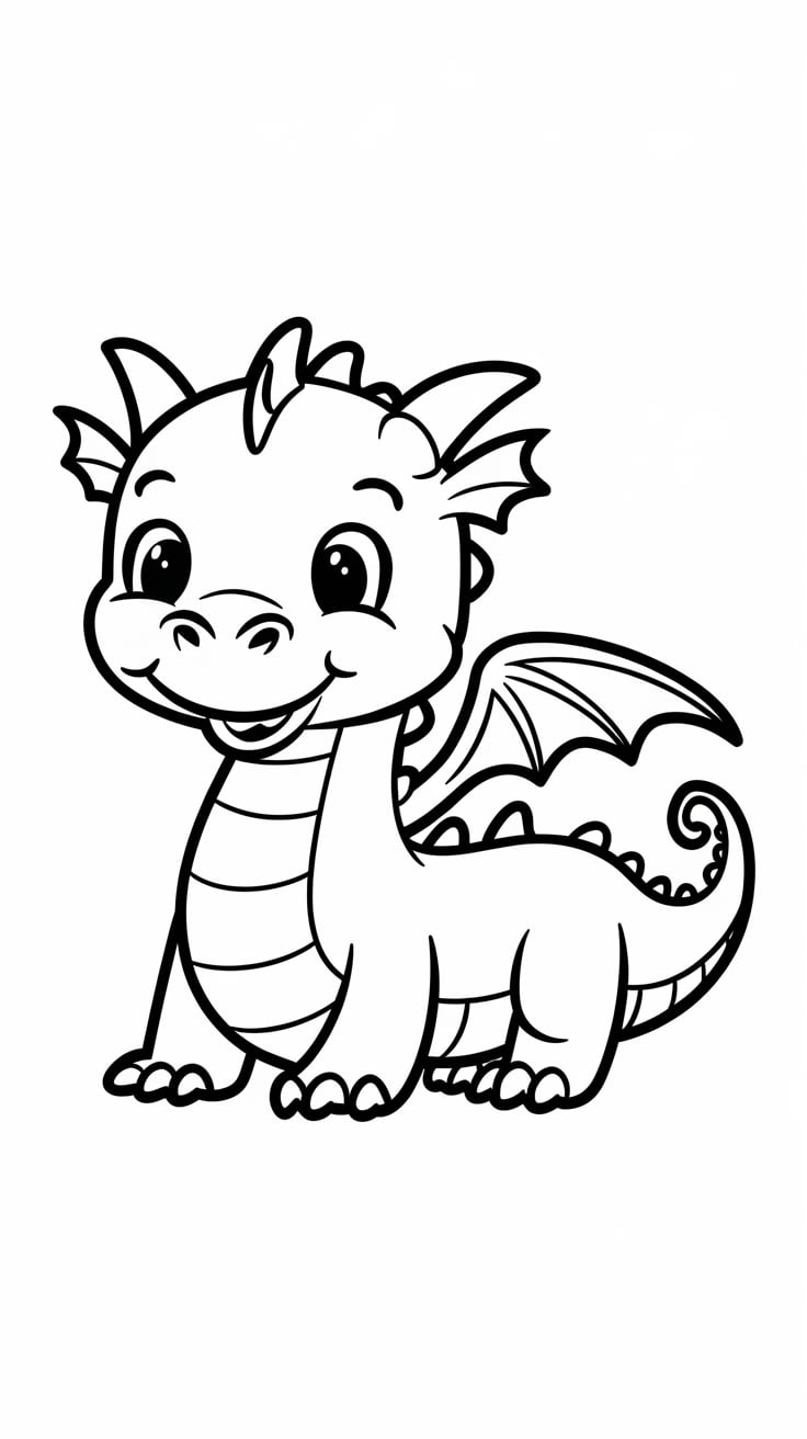 immagini da colorare draghi