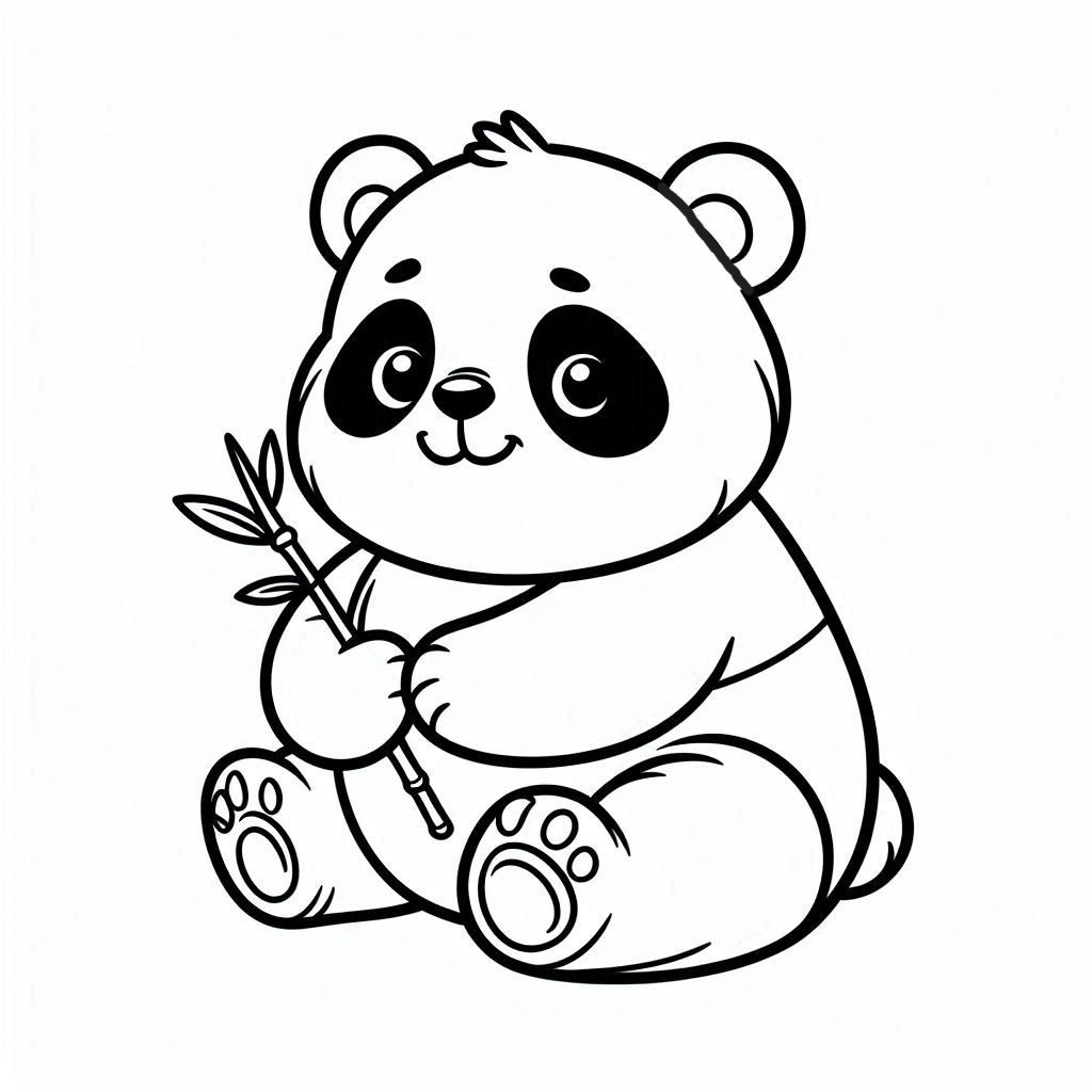 panda disegno da colorare
