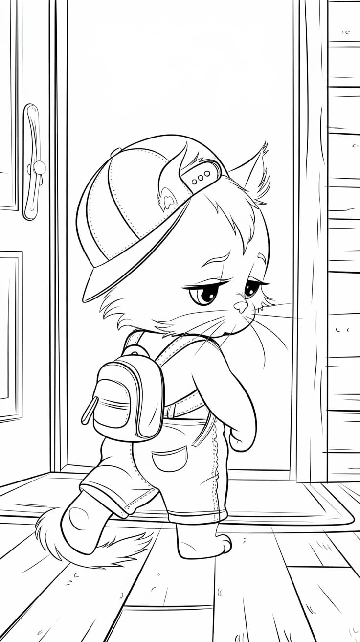 immagini gattini da colorare