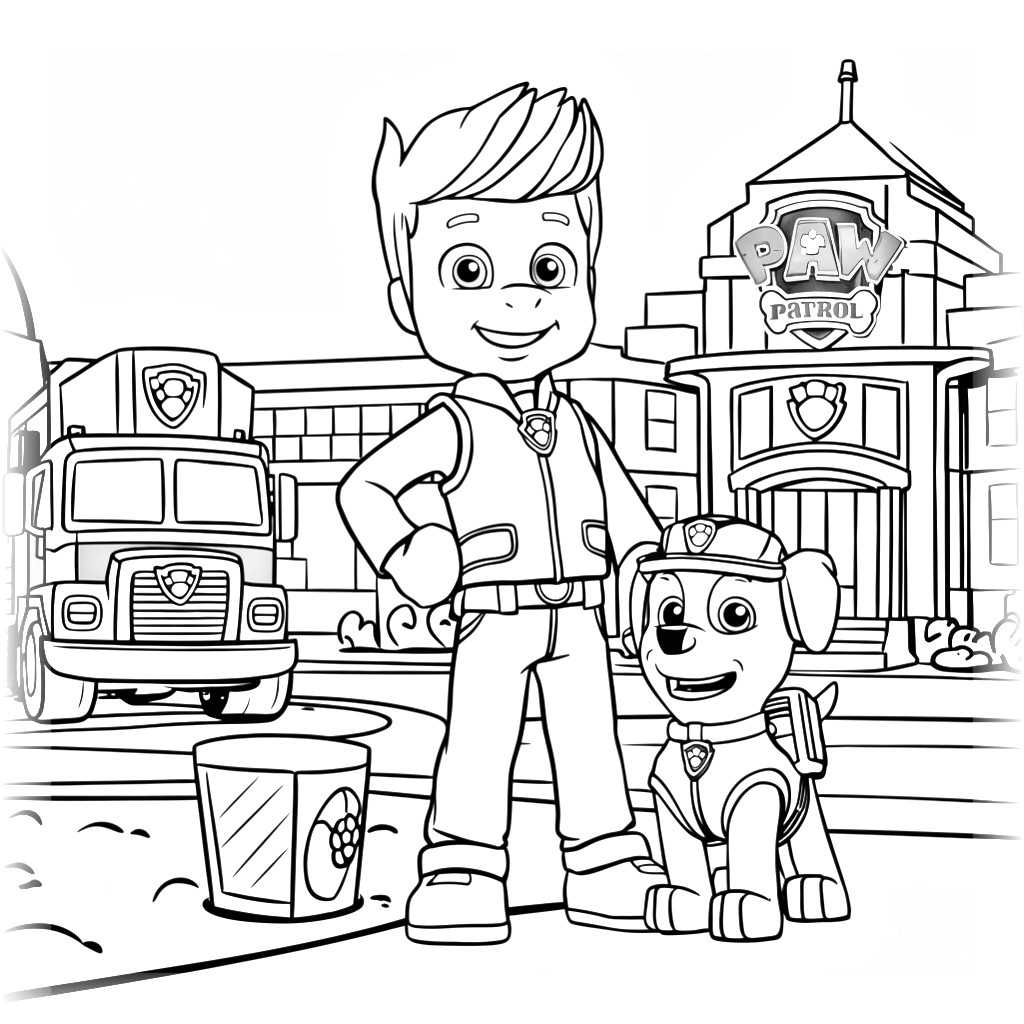 disegni da colorare paw patrol