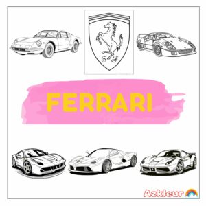 Disegni di Ferrari da colorare