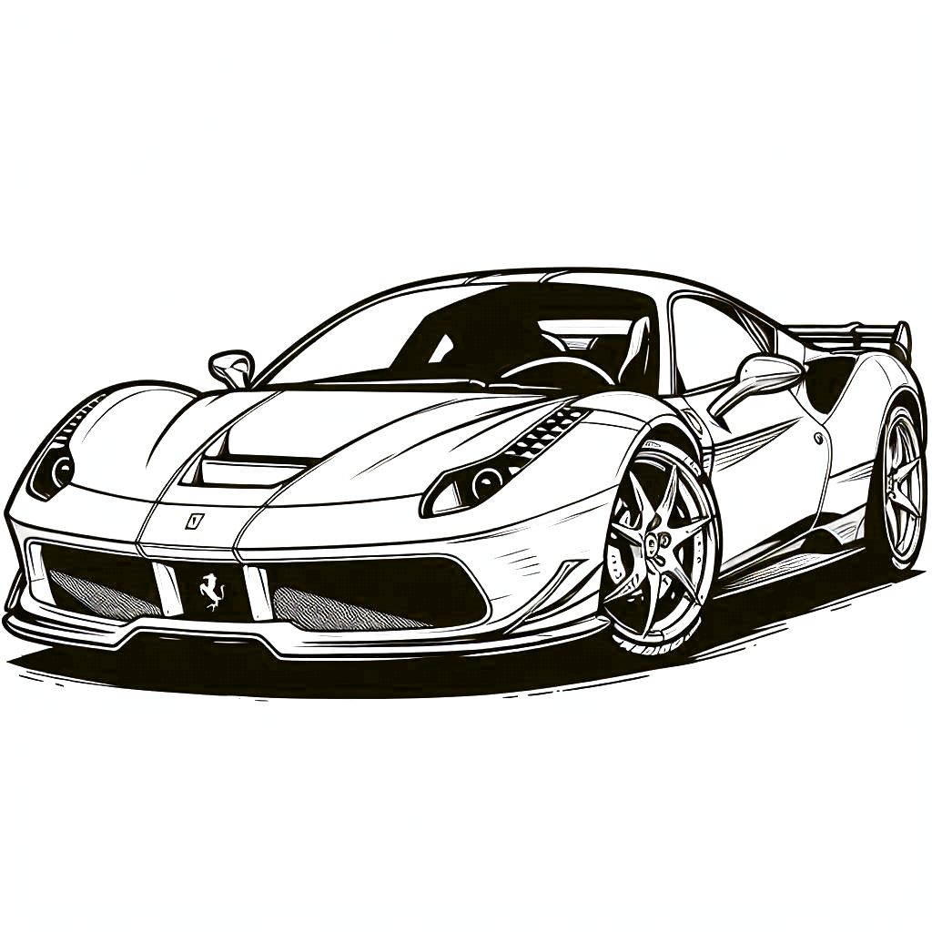 auto ferrari disegni da colorare