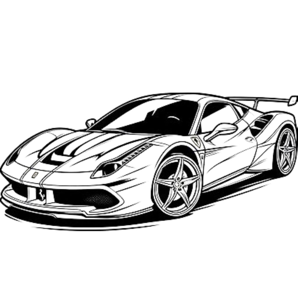 disegni della ferrari da colorare