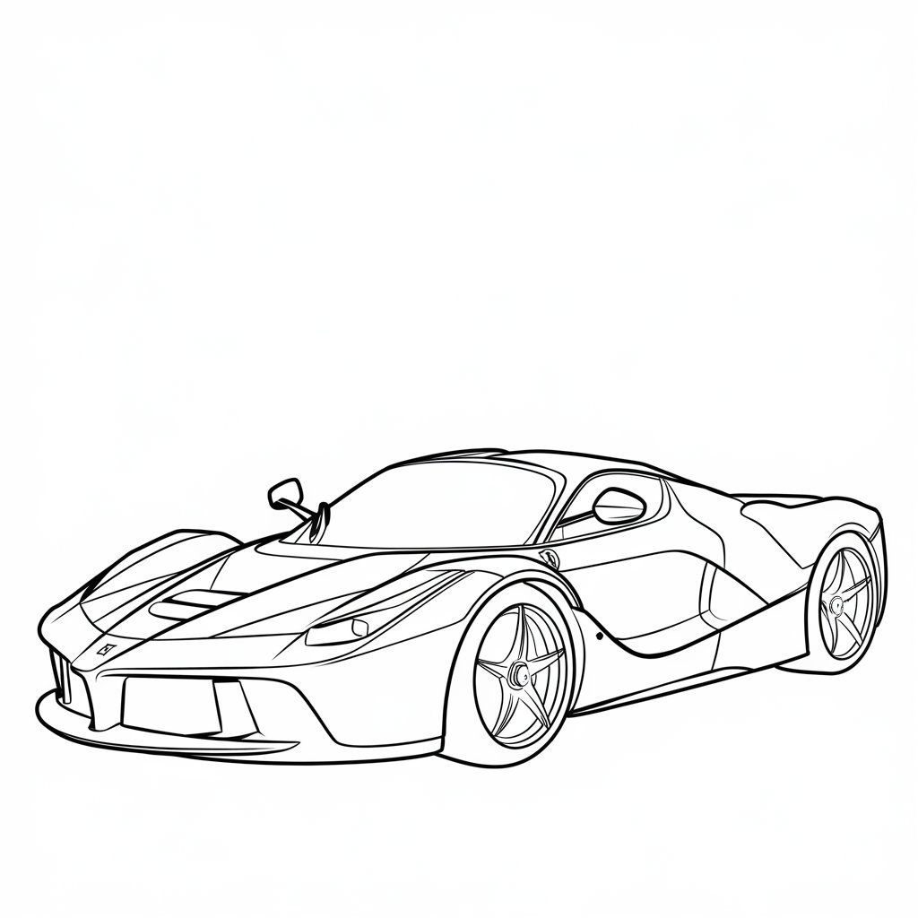 disegno ferrari da colorare e stampare