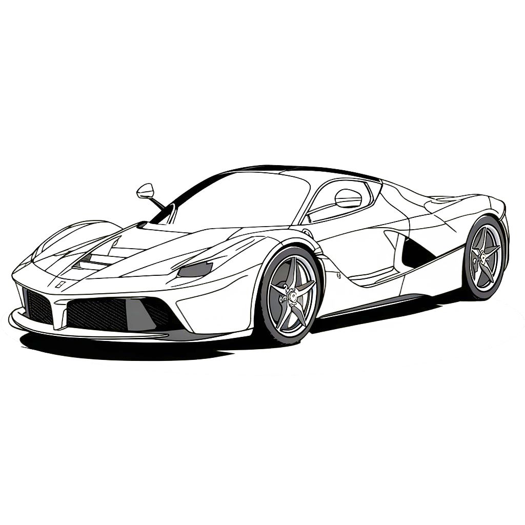 disegni da colorare macchine ferrari