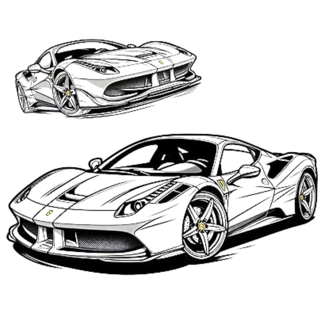 disegni da colorare di ferrari