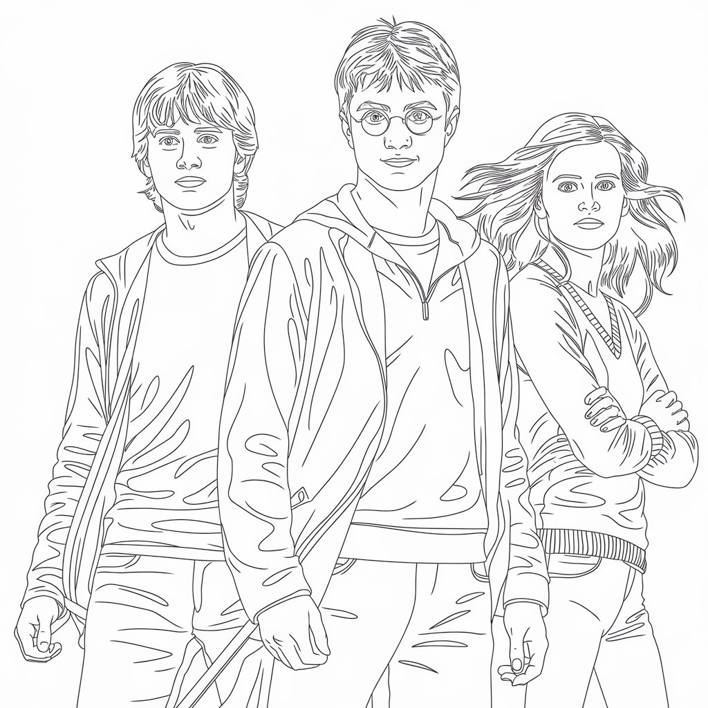 disegno da colorare di harry potter